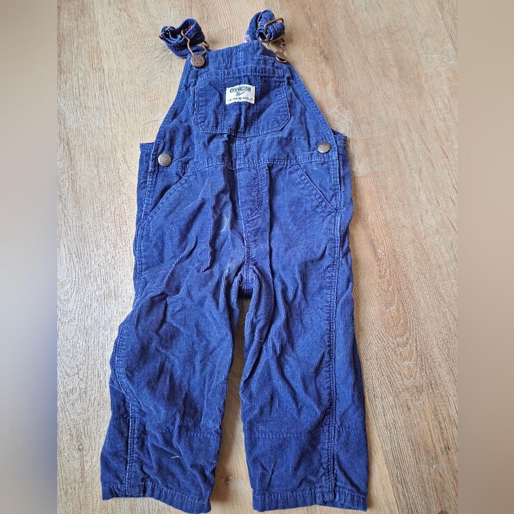 5 For 25$ OshKosh B'gosh Dark Blue Corduroy Overalls